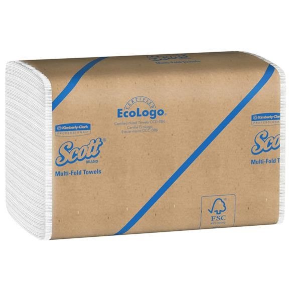 Multifold Paper Towels (01840), with Absorbency Pockets™,9.2"x9.4" sheets,White - Picture 3 of 7
